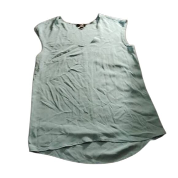 J. Crew Green Asymmetrical Sleeveless Tank Top - Picture 1 of 3